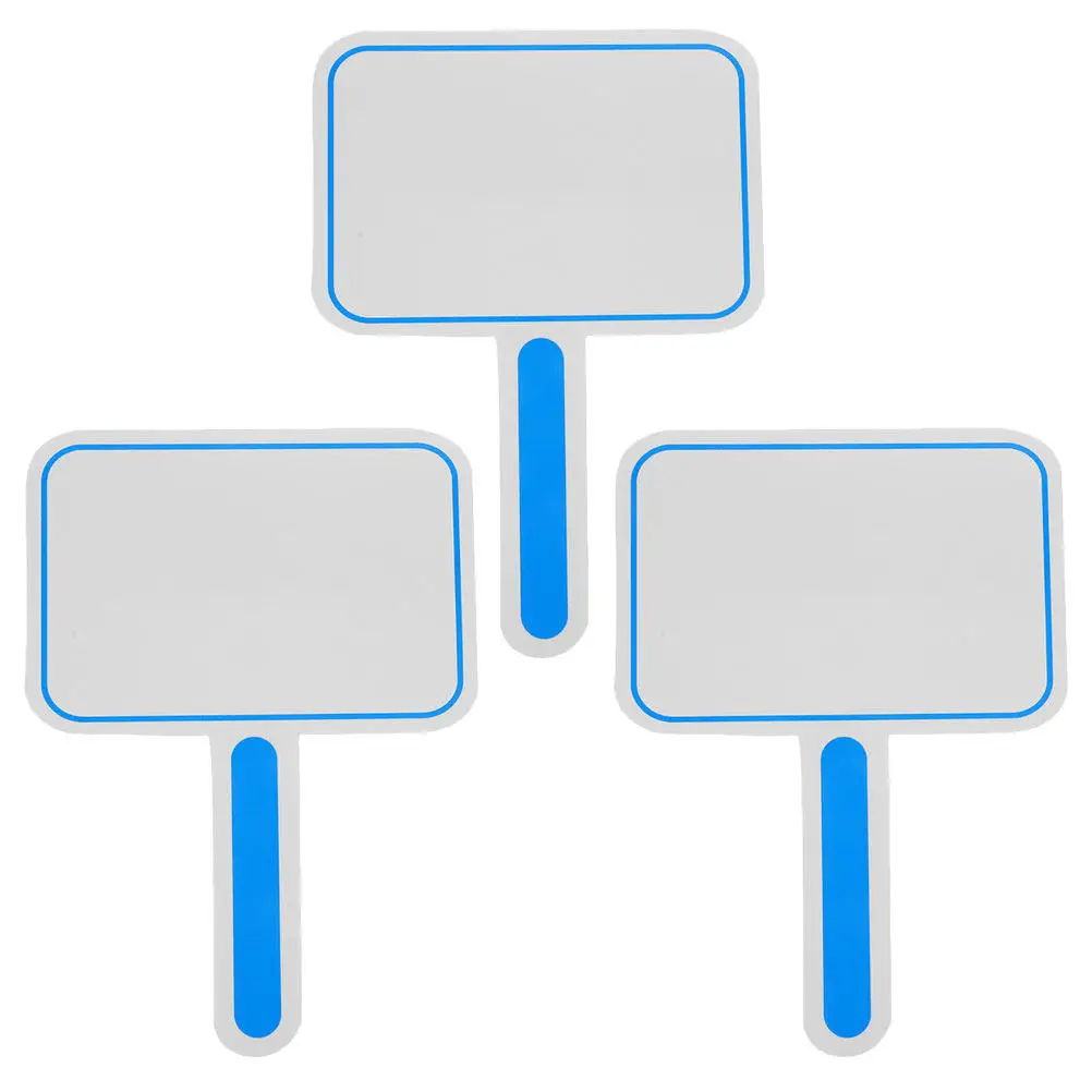 3Pcs 빈 단면 점수판 휴대용 투표 패들 게임 및 점수 매기기를 위한 다목적 지울 수 있는 화이트보드 점수판