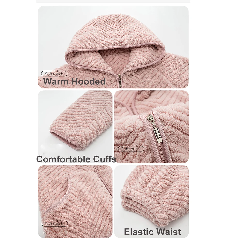 Men's Winter Hooded Pajamas Flannel Thicken Warm Couple Sleepwear for Sleeping Cartoon Zipper Casual Pajamas Set pijama hombre