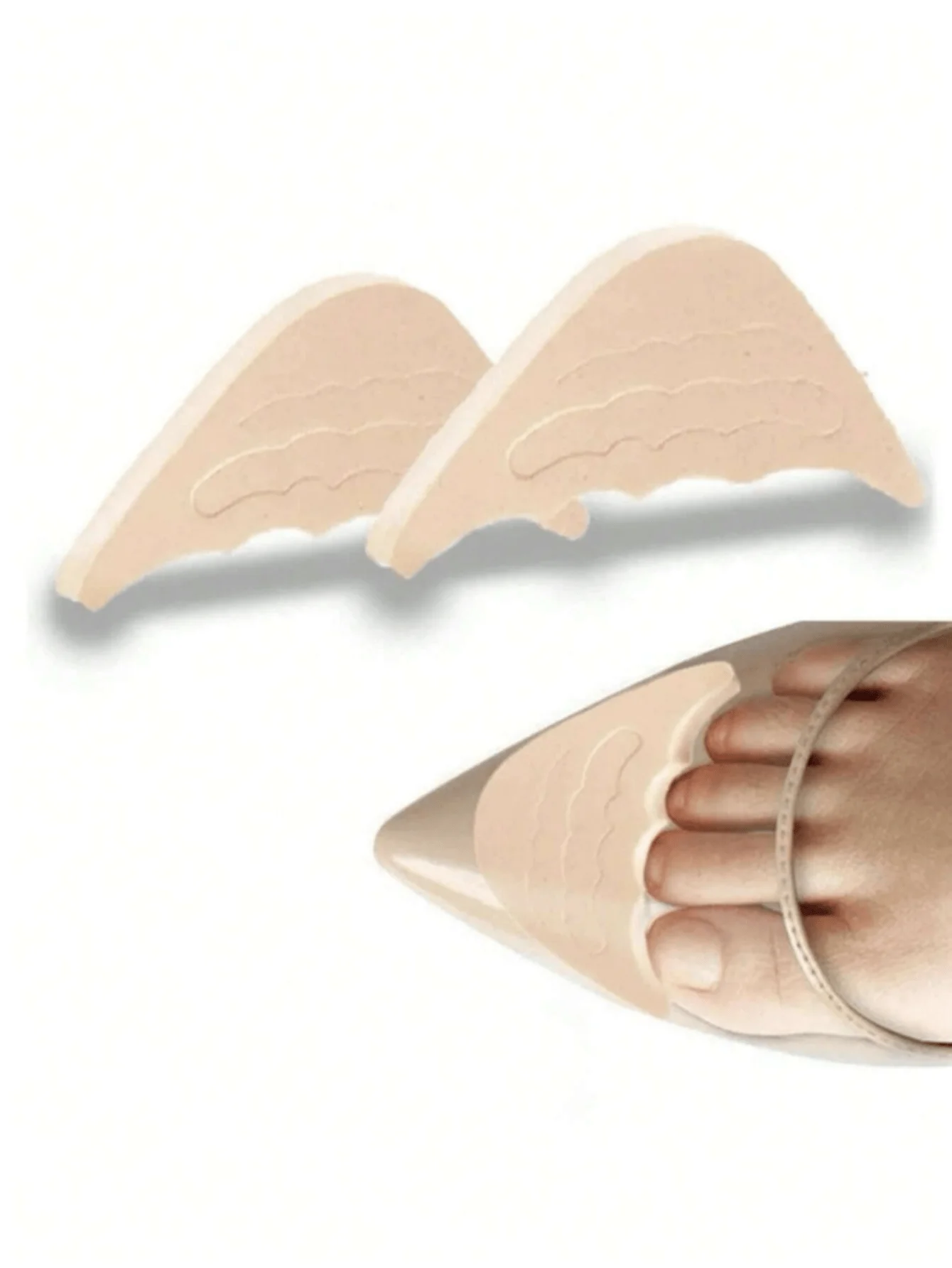 Toe Plug Half Insoles Toe Foam Filled Insoles Foot Support Cushion Unisex Insole 2 Pairs shoe insoles,toe pads,forefoot pads,forefoot cushion