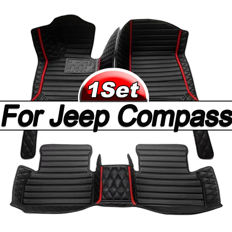 

Автомобильные коврики для Jeep Compass 2021 2022 2023 2024, коврики, накладки на ножки, аксессуары, детали интерьера, водонепроницаемые защитные коврики, чехлы