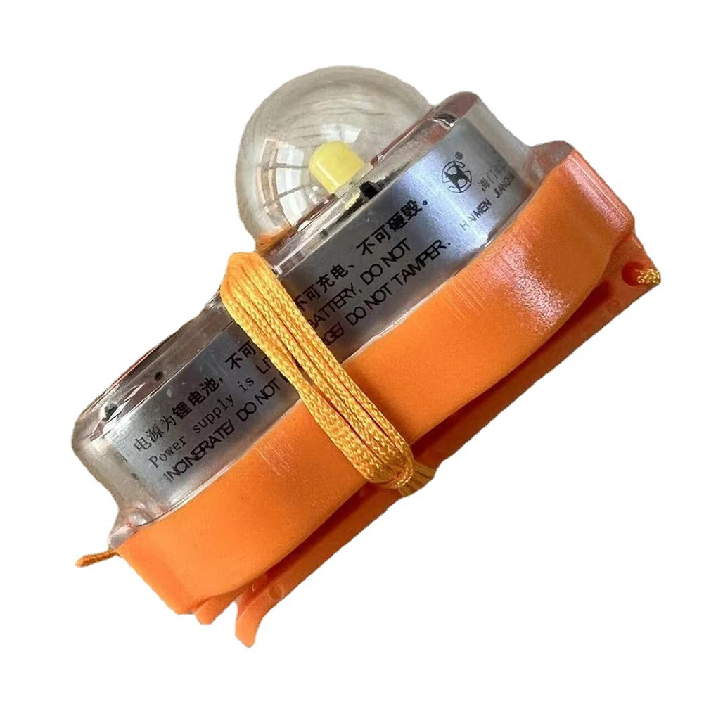 LED Life Jacket Light Energy-Efficient Waterproof Emergency Signal Light with Rope Lightweight Portable for Swimming Sea Fishing