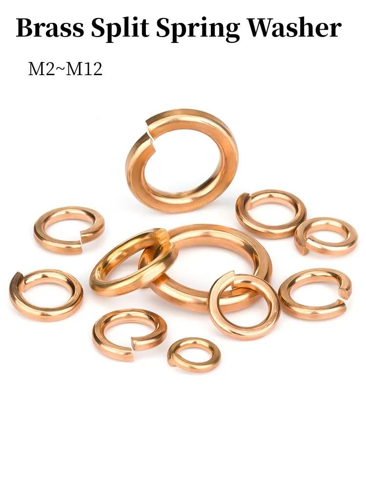 

DIN127 Brass Split Spring Washer Bronze Copper Shells Pad Spring Lock Washer Anti-loose GB93 M2 M2.5 M3 M4 M5 M6 M8 M10 M12