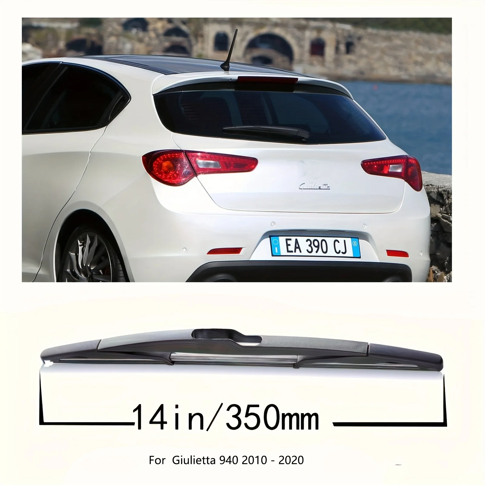 14" Rear Wiper Blade  Windshield Windscreen Tailgate Window Car Rain Brush For Alfa Romeo Giulietta 940 2010 - 2020 2