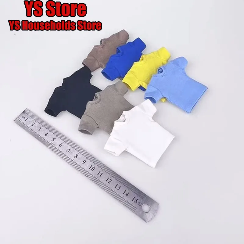 

6Colors CCN1207 1/12 Scale Male Soldier Fashion Short Sleeve Solid Color T-shirt Accessory Fit 6Inch Action Figure Body Toys