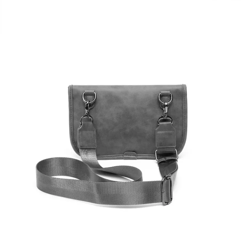 New Trendy Men's Crossbody Bag Single Shoulder Cross Body Bags Men Fashion Brand Design Shoulder Bag Gray Small Square Bag Mens - 3
