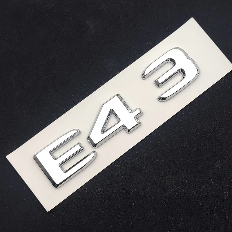 3D ABS Car Badge BITURBO 4MATIC Emblem Rear Trunk Letters Logo For C43 W205 W204 E43 W213 W212 GLE43 X253 GLC43 W167 Accessories