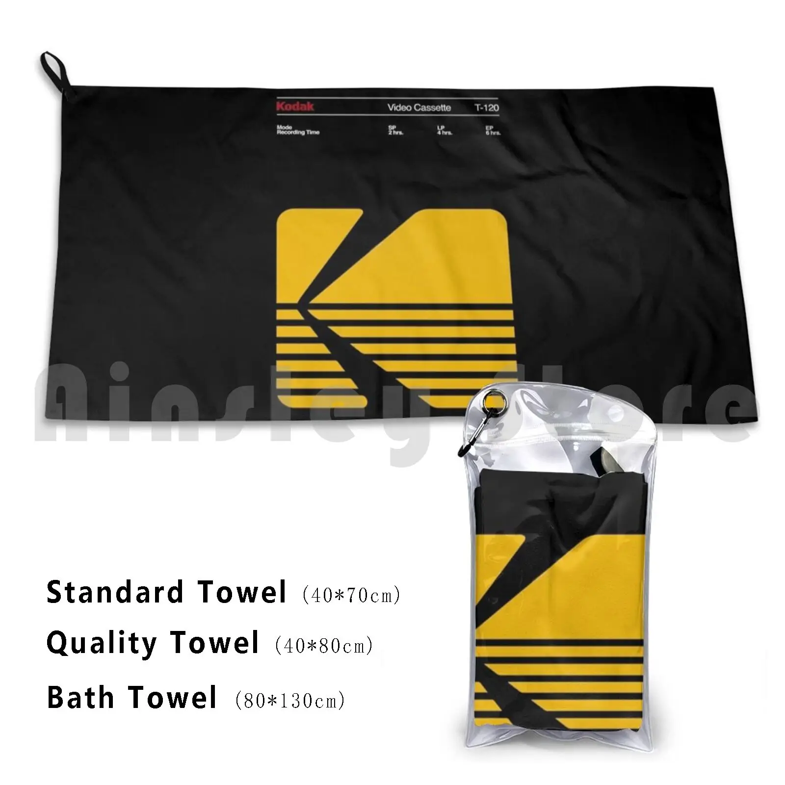 Kodak T-120 Video Cassette Tape Telo Da Bagno Cuscino Da Spiaggia Tdk Cassette Vintage Retro Vintage Tape Vinyl