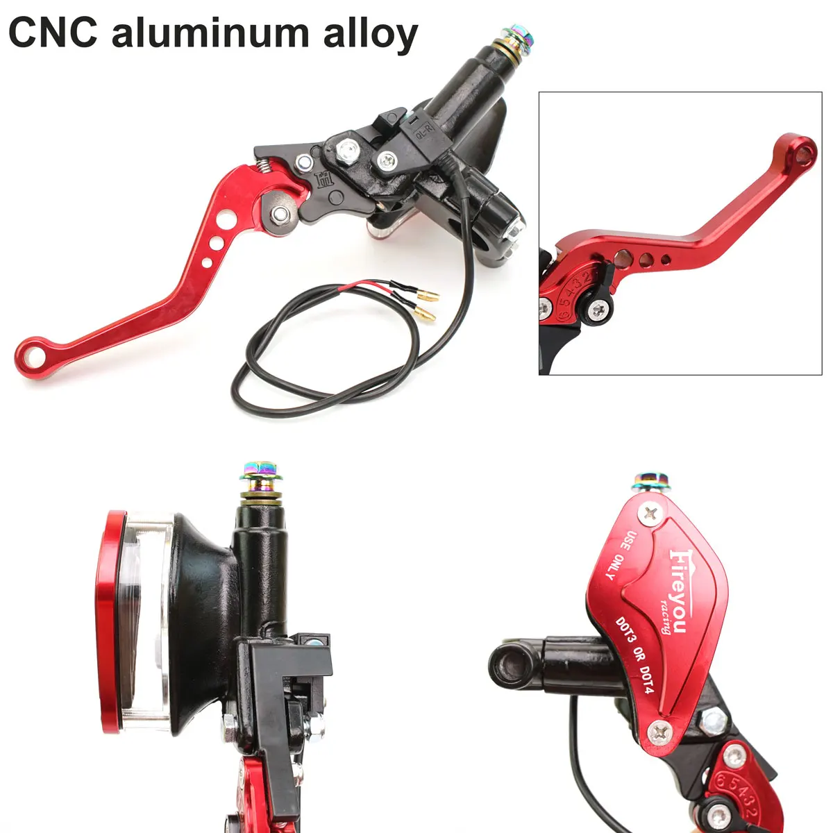 MOCNT Leviers Frein Embrayage Moto CNC Or - Réglable 6 Positions, Guidon 22mm, Universel Scooter Sport