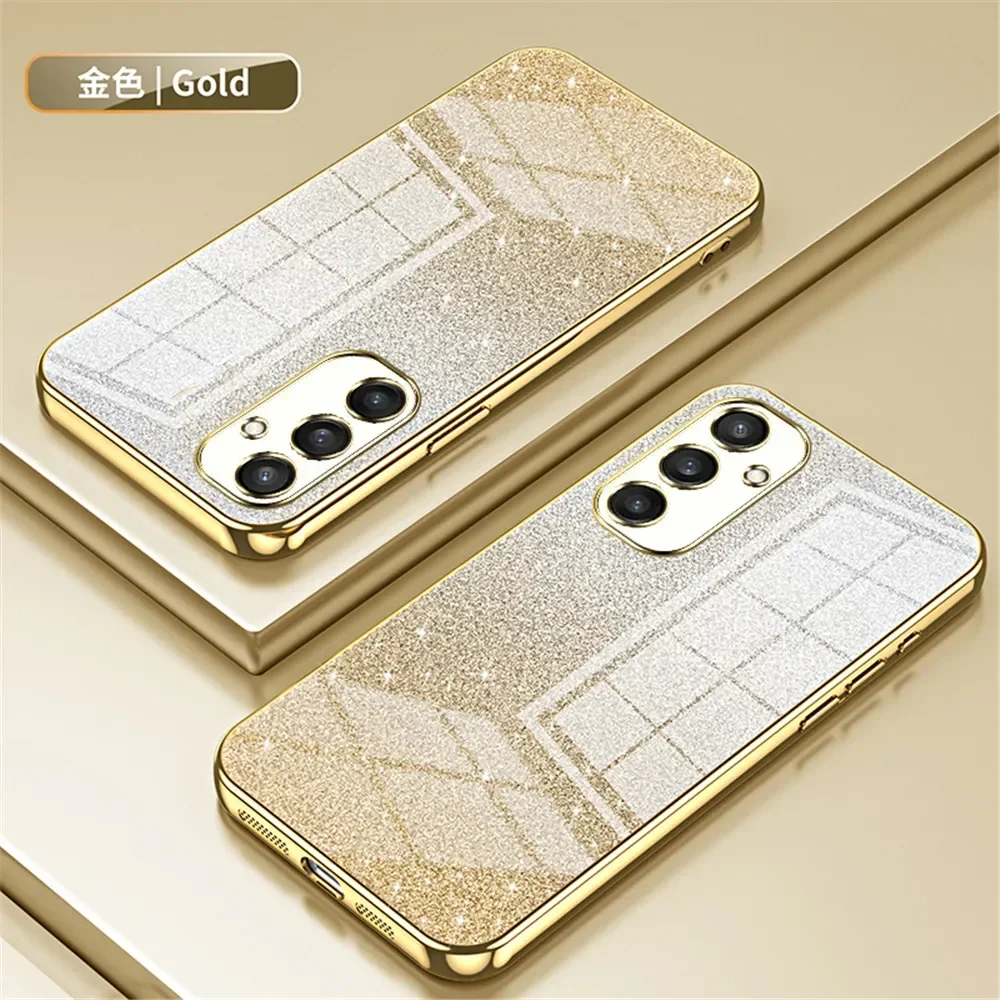 Luxury Gradient Glitter Bling Plating Soft Silicone Back Cover
