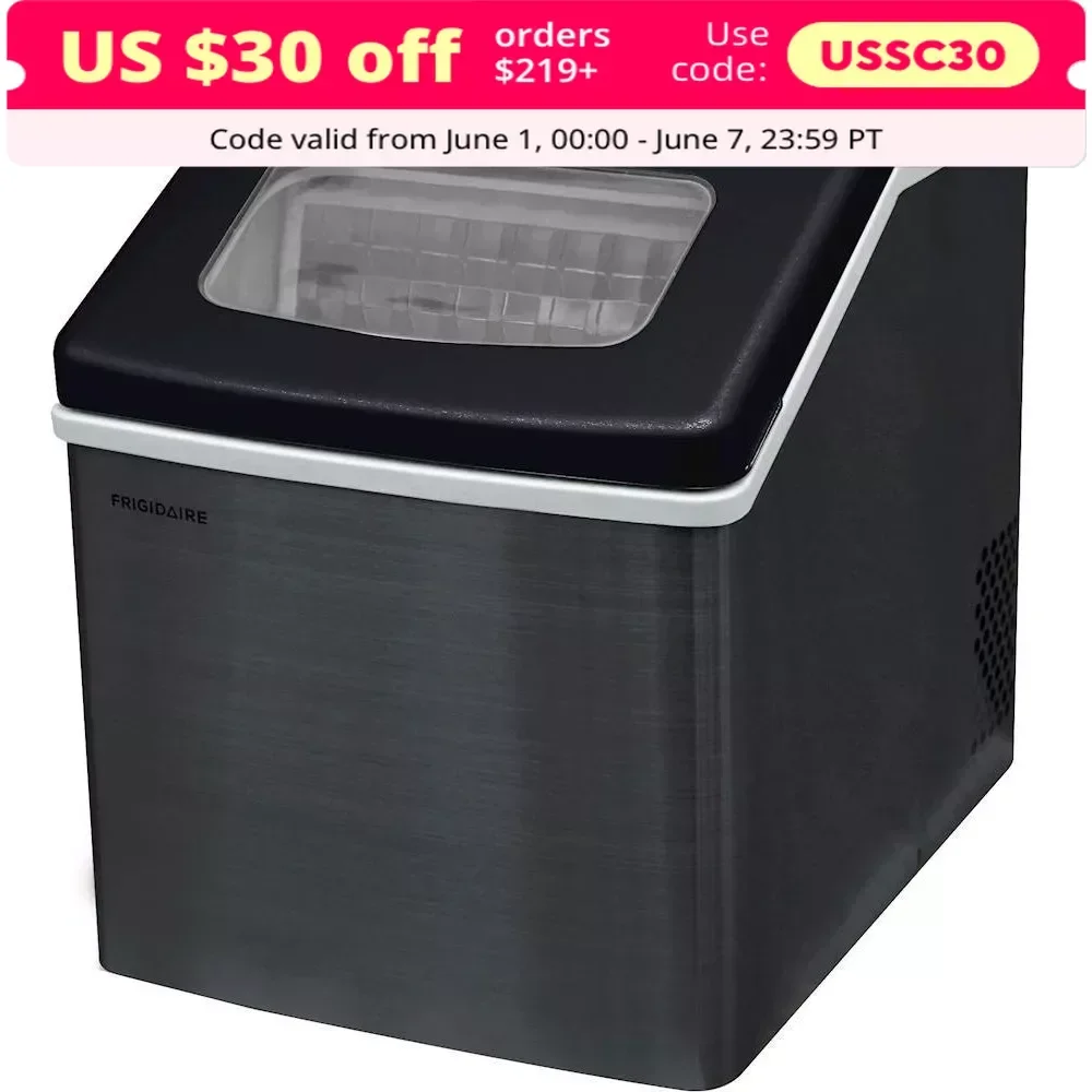 

Льдогенератор, 11,3 дюйма, 40-фунт. Отдельно стоящая льдогенератор-черный