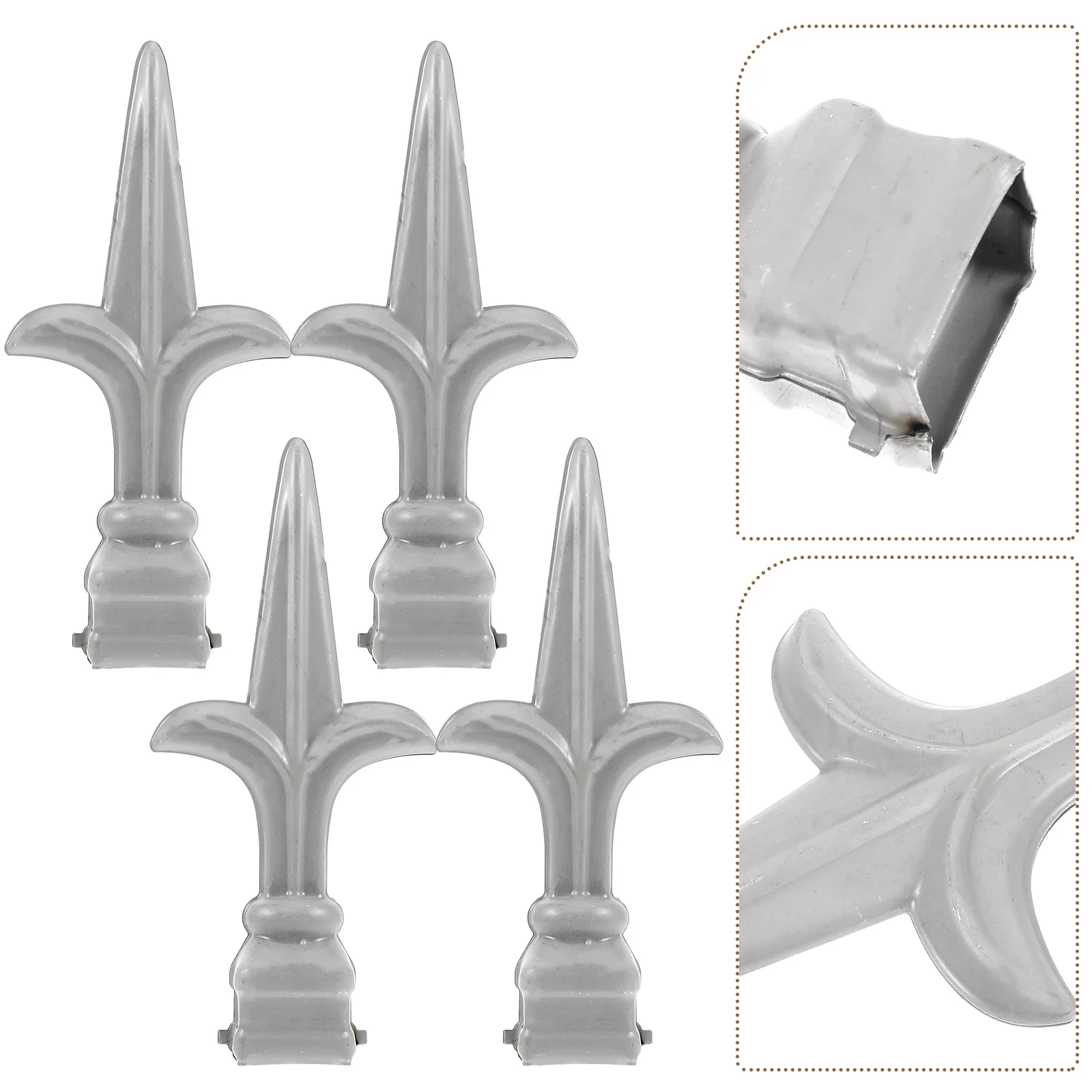 

4 Pcs Ice Cream Iron Gun Head Baby Decor Column Wraps for Porch Pillar Finial Post Tops