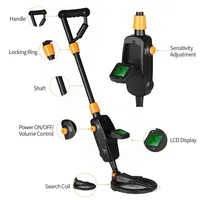 7.4 Inch Waterproof Kid Metal Detectors Gold Detector Lightweight Search Coil (24"-35") Adjustable Metal Detector for Junior 2