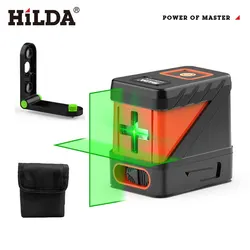 HILDA Self-Leveling Green Beam Laser Level - Compact Horizontal & Vertical Cross Line Tool (LS216)
