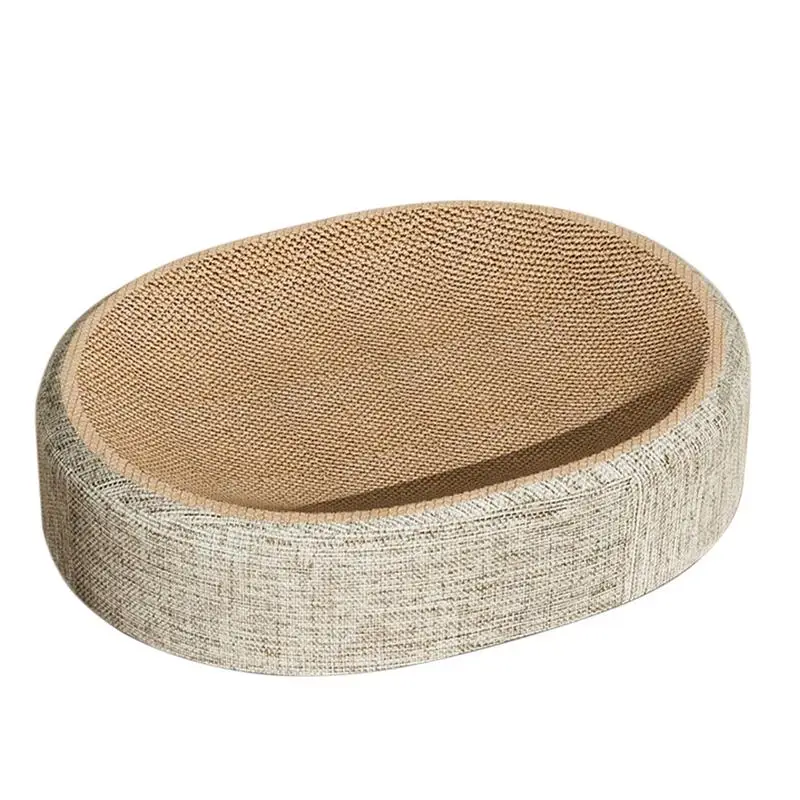 Oval Shape Scratch Pad For Cats sisal Scratching Cat Bed Multifunctional Pet Sleeping Mat Cat Scratch Bed For Cats To Rest