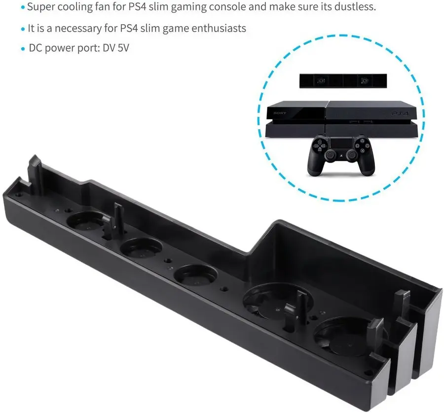 PS4 프로 슬림 게임 콘솔 플레이 스테이션 플레이 스테이션 PS 4 냉각 지원 쿨러 액세서리 홀더 게임용 기본 팬 스탠드