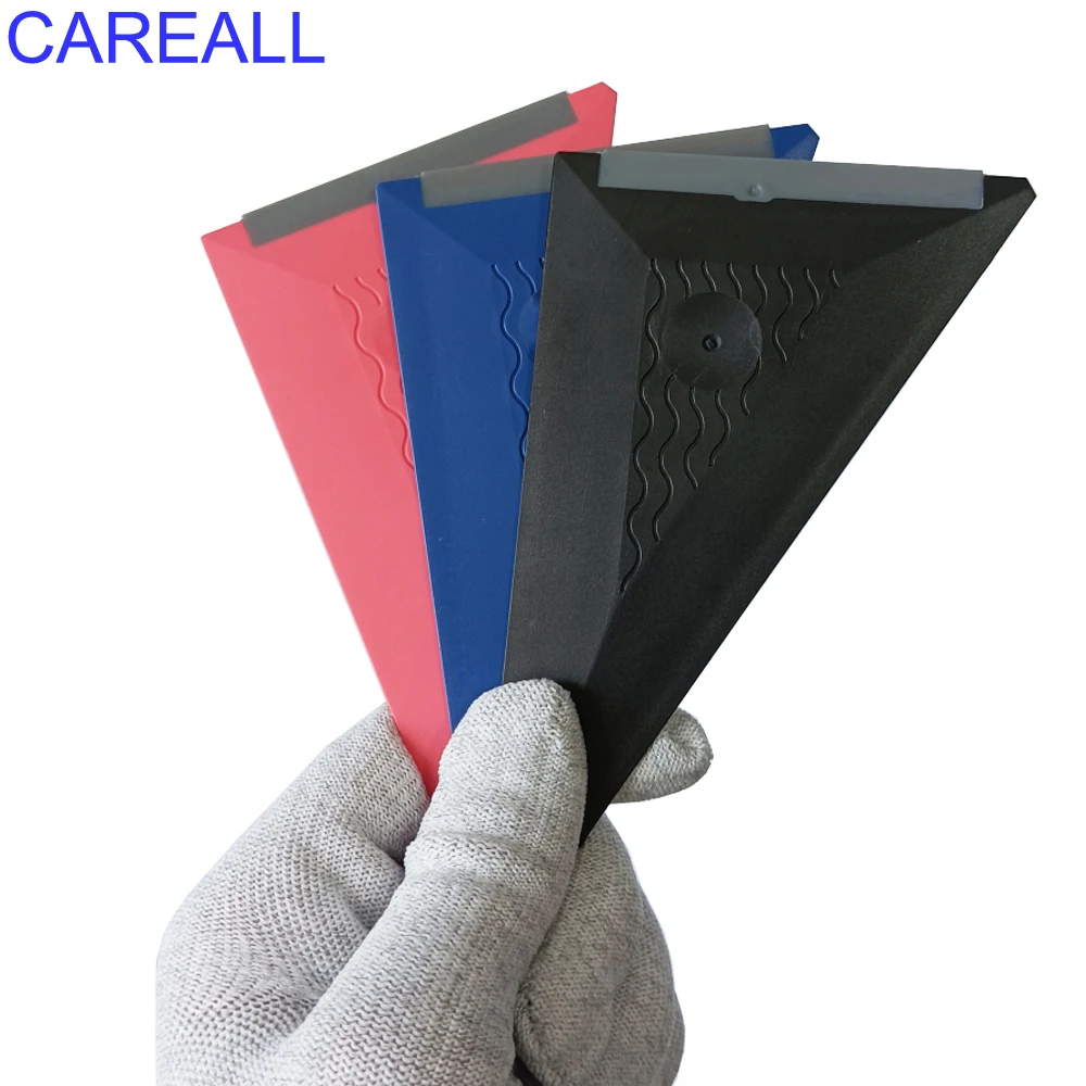 CAREALL Film Squeegee Cleaning Kit Carbon Fiber Vinyl Sticker Window Tint Plastic Scraper Triangular Spatula Wrap Car Tool
