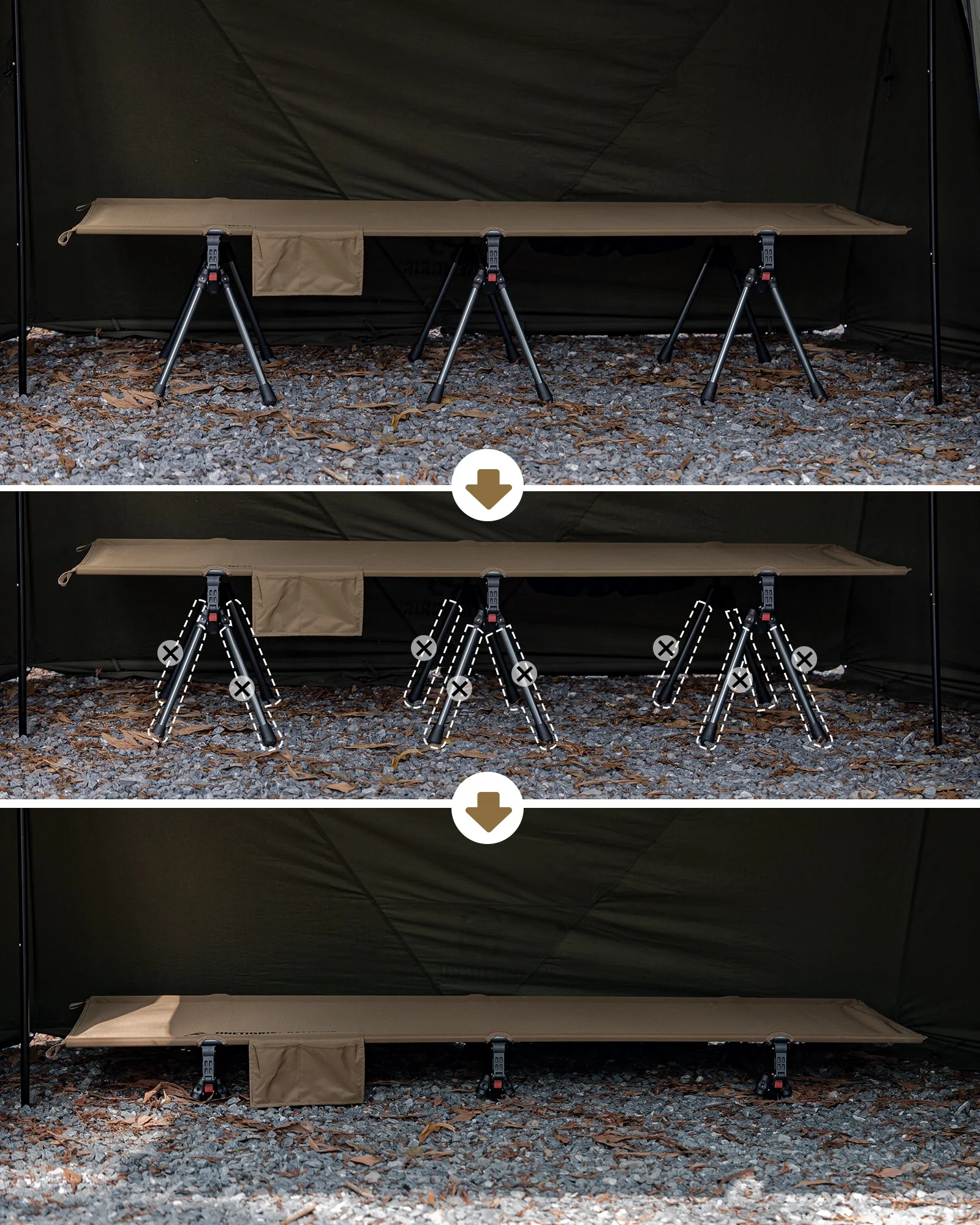 Description Picture 6 of itemOneTigris Supranubis Camping Cot Portable Easy-to-Assemble Folding Outdoor Bed Mat Sleeping Camp Cots for Adults