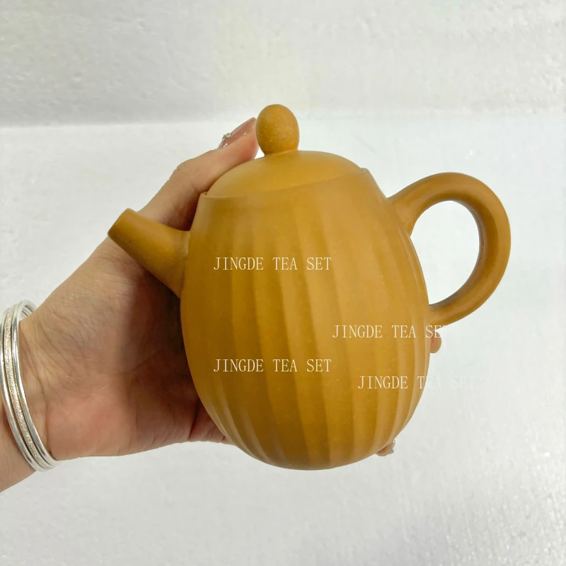 230ml Authentic Yixing Purple Clay Teapot Section Mud Dragon Eggs Beauty Kettle Chinese Zisha Tea Set Custom Filter Tea Infuser