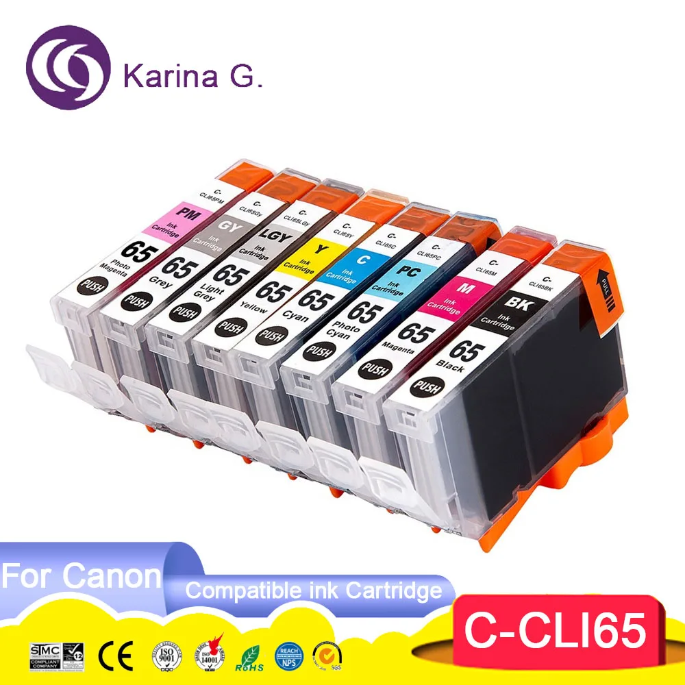 CLI65 CLI-65 CLI 65 Premium Color Compatible Inkjet Ink Cartridge For Pixma PRO