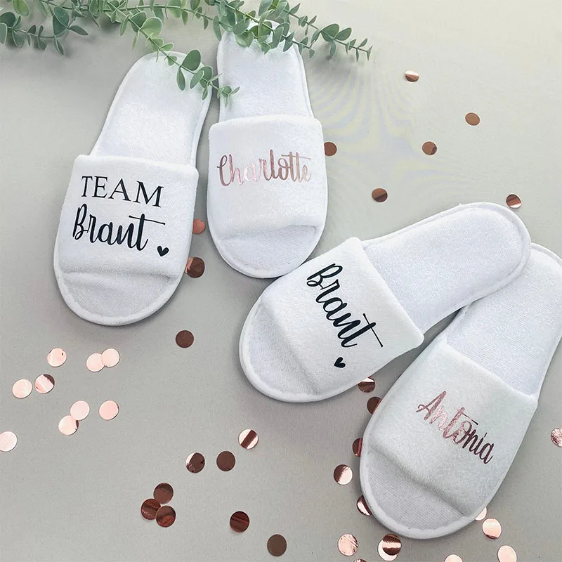 Bridesmaid Slippers Personalised Slippers Kids Personalized Bride