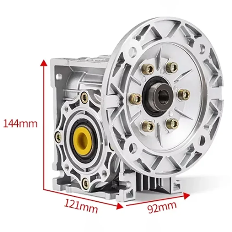 NMRV050 원형 플랜지 웜 감속기 비율 5:1 100:1 입력구 직경 11mm 14mm 19mm 출력 25mm RV050 터보 기어박스 속도 모터