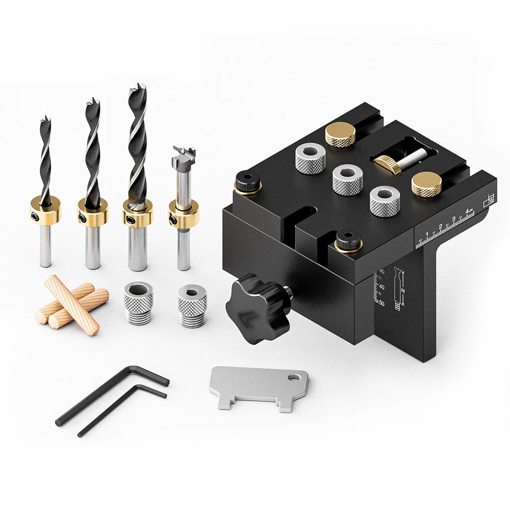 

Woodworking Tool Set 3 in 1 Locator Aluminum Alloy Woodworking Hole Locator Furniture Guide Hole Locators Woodworking Tools