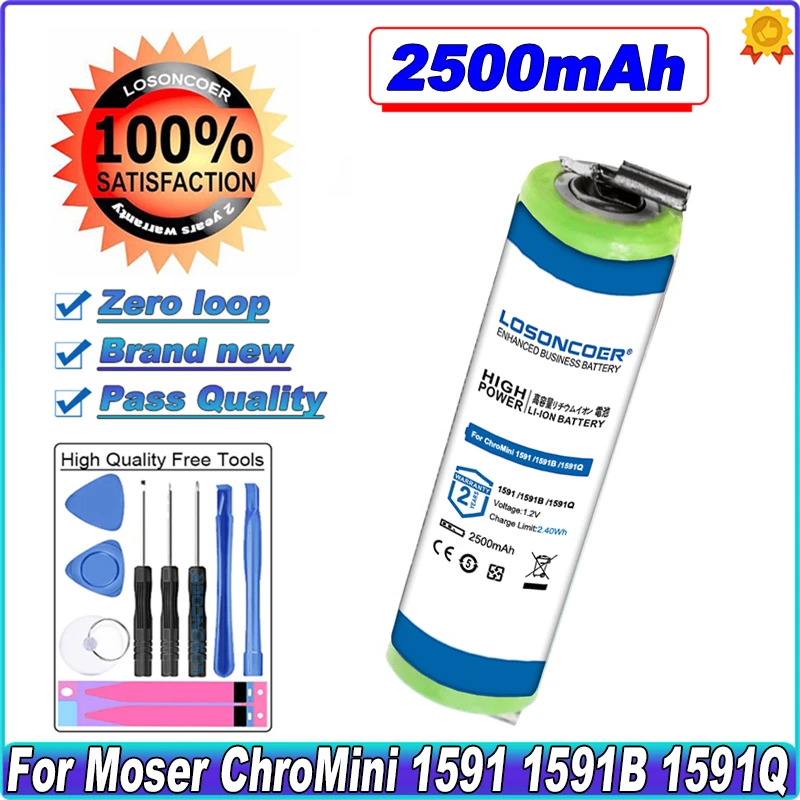 

LOSONCOER 2500mAh Battery For Moser ChroMini 1591, ChroMini 1591B, ChroMini 1591Q, Easy Style 1881 1852-7531 Battery