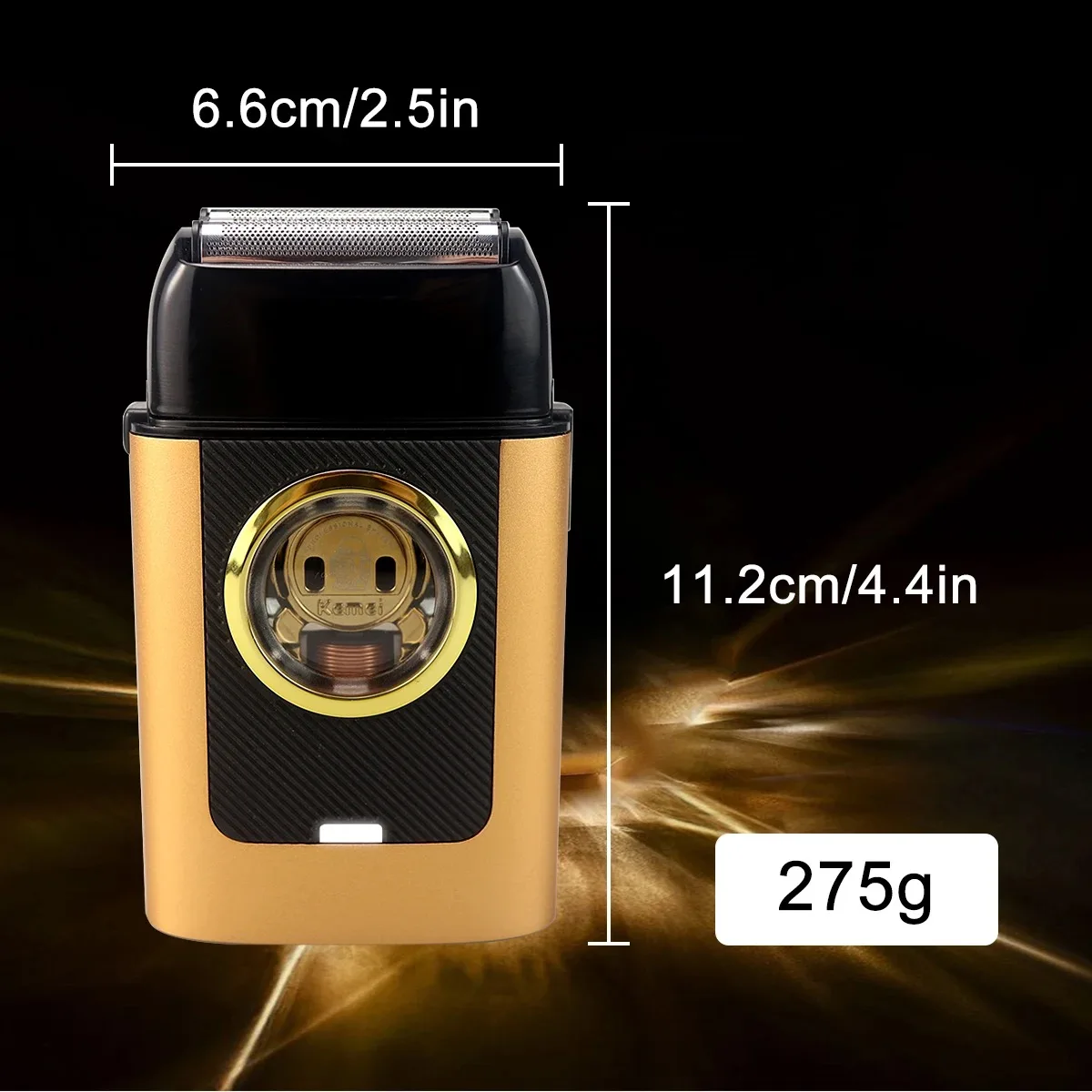 케메이 KM-T409 남성용 이발기 전기 포일 면도기 8000RPM 마그네틱 모터 풀 메탈 헤드 면도기 3중날 전문가용 수염 트리머