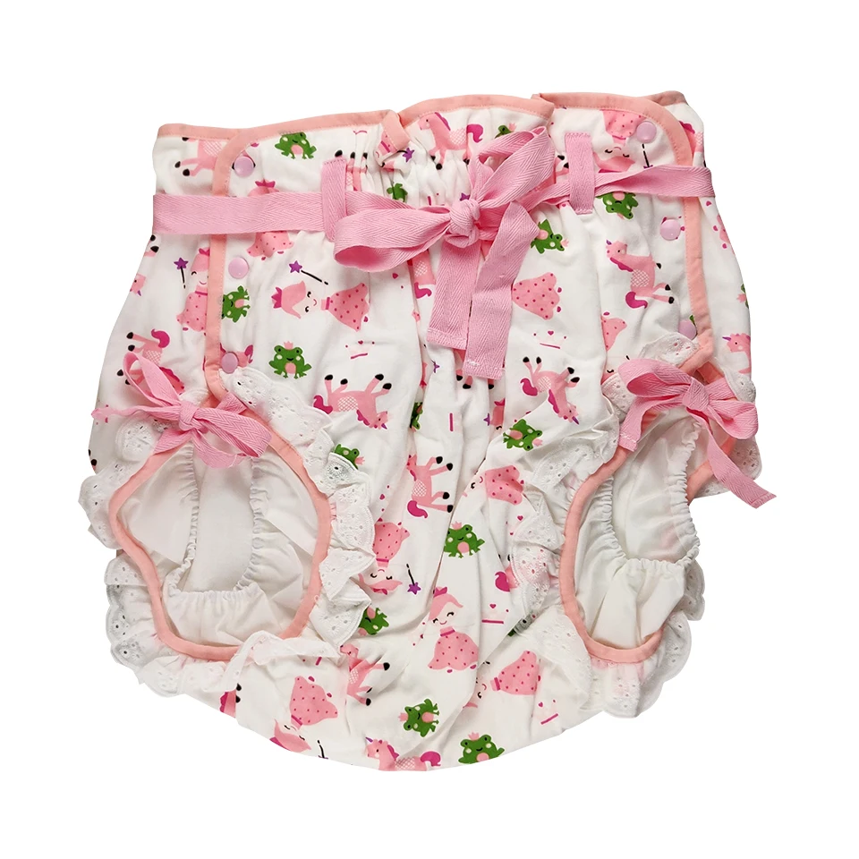

Plus Size Pink unicorn Pattern Adult Diaper / DDLG Adult Baby Traning Pants / Waterproof Resuable Aloth Nappies Underweaer