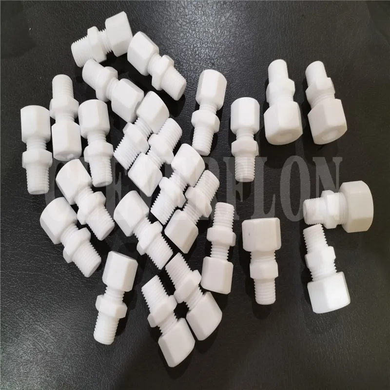 부식 방지 직선 수나사 NPT PTFE 커넥터