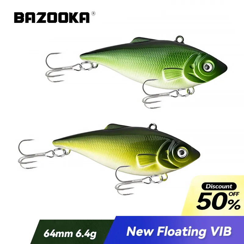 Bazooka 6,4 g 64 mm Angelköder Swimbait Karpfen Hecht Köder Slow Jig VIB Hard Jigging Fast JIG Floating Trolling Winter Bass Pike
