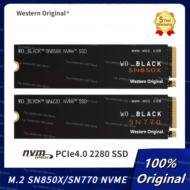 

Brand 2024 NEW 8TB 4TB 2TB SN850 SN770 1TB NVMe Built-in solid state drive PCIe 4.0 Gen4 technology SSD up to 7000 MB/s M.2 2280