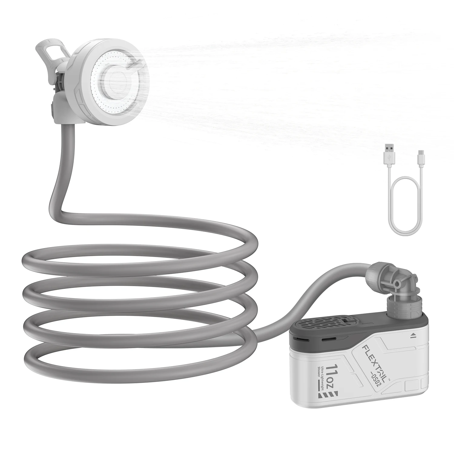 FLEXTAIL Outdoor Camping Shower Portable Electric Shower Pump IPX7 Waterproof for Outdoor Shower Car Washing Dishwashing Pet
