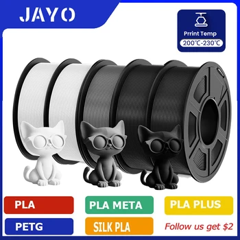 Jayo 5 rolos pla/pla plus/petg/abs/tpu/pla meta/playg/HS-PLA filamento de impressora 3d 1.75mm materiais de impressora 3d fdm para impressora 3d