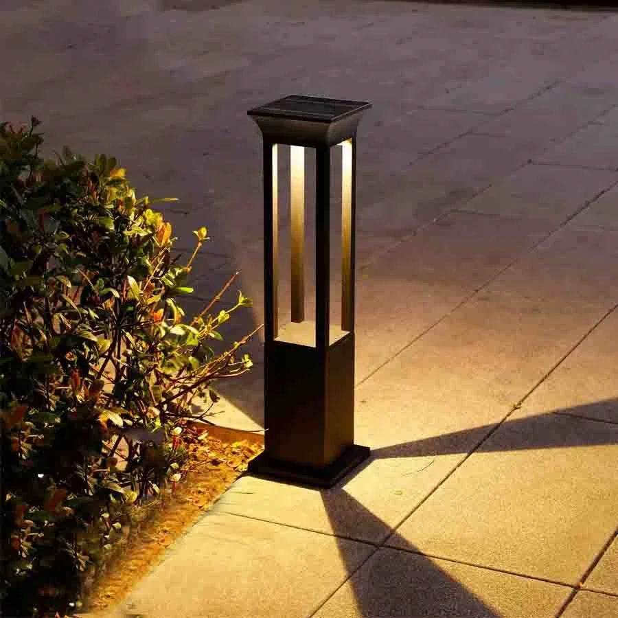 

4400MAH Aluminum Solar Garden Pathway Light Outdoor Waterproof LED Landscape Bollards Light Solar Lawn Pillar Light