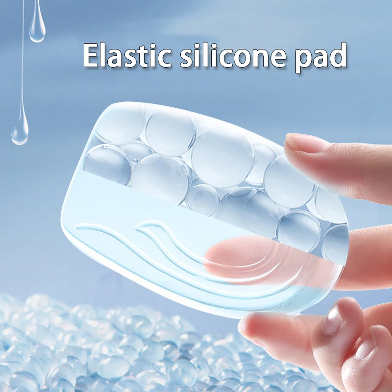 남성과 여성의 신장 증가 안창 보이지 않는 탄성 발 뒤꿈치 패드 실리콘 충격 흡수 안창 2pcs/4pcs