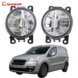 2 X 30W LED Fog Light Assembly Car Passenger + Driver Fog Daytime Running Lamp DRL For Peugeot Partner Box Body MPV 2012-2022