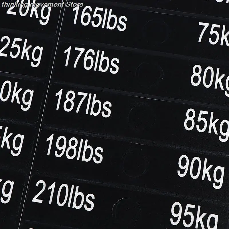 1 Sheet Weight Sticker Labels for Gym Equipment Accessories Power Equipment Label Numbers Sticker gym accessories