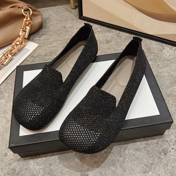 

Лоферы женские с вырезами, повседневная обувь на плоской подошве, кроссовки с квадратным носком, дышащая обувь на плоской подошве, весна-лето