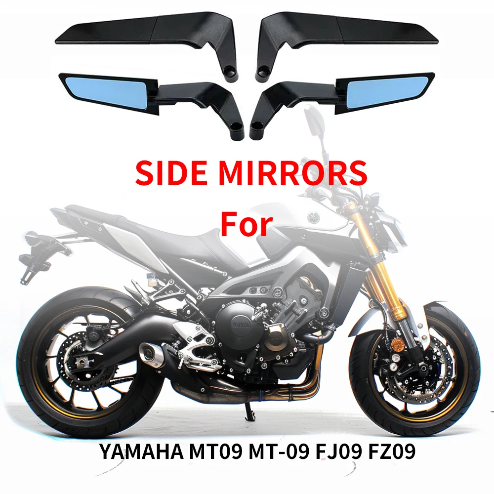 

For YAMAHA MT09 MT-09 FJ09 FZ09 Motorcycle Mirrors Stealth Winglets Mirror To Rotate Adjustable Mirrors