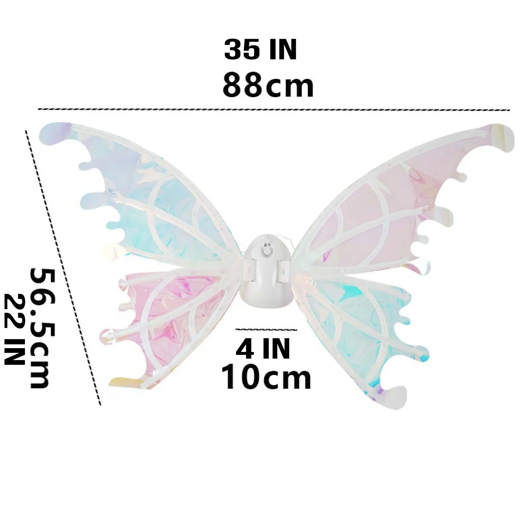 Colorful Wings glittery dress up LED angel butterfly wings for girls and women perfect for Halloween cosplay and bir
