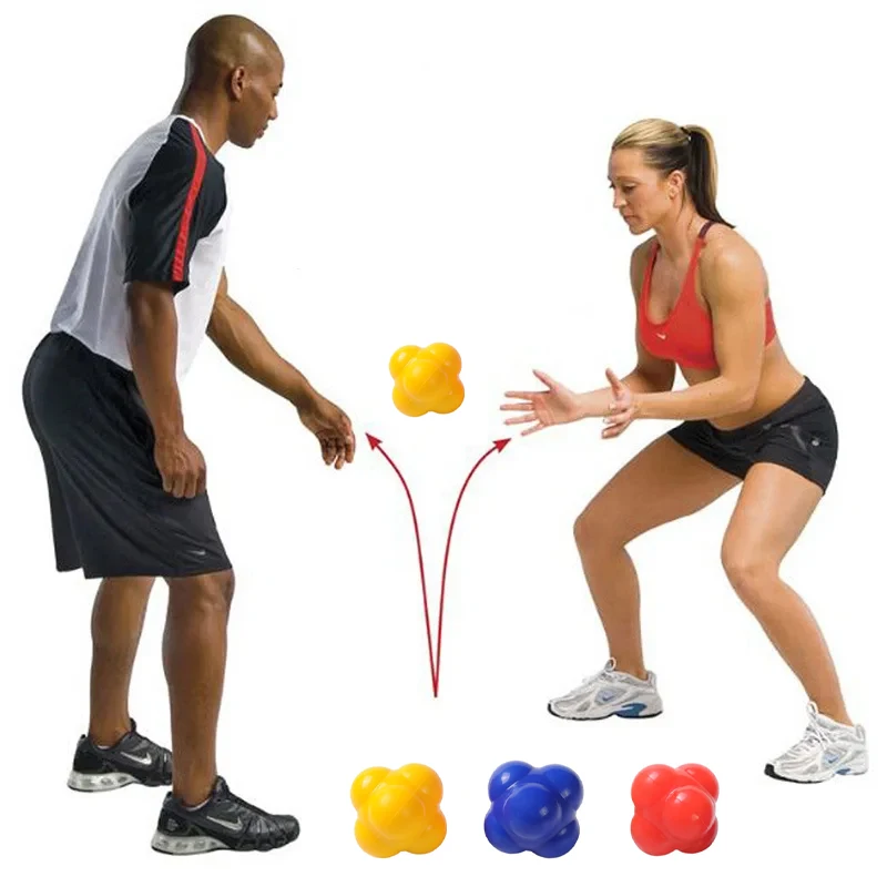 68mm Hexagonal Reaction Ball Silicone Agility Coordination Reflex Exercise Fitness Training Ball Suitable For Children And Adult agility training ball,fitness ball