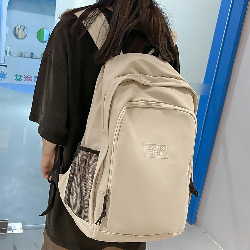 Trendy Girl Pink Waterproof Travel School Bag Lady High Capacity Backpack Fashion Female College Backpack Women Laptop Book Bags