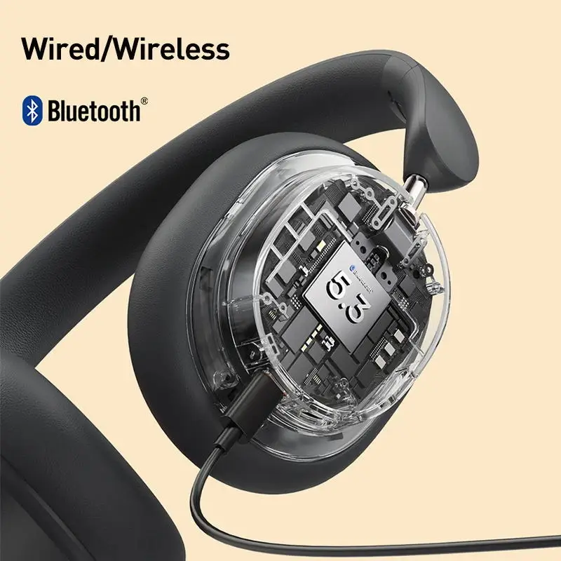 Baseus-bowie D05 Headphone sem Fio Bluetooth 5.3 Fone de Ouvido Hifi Headconjunto Nível Driver 40 Milímetros Dobrável Over Ear Headphone 70h Tempo - Image 6