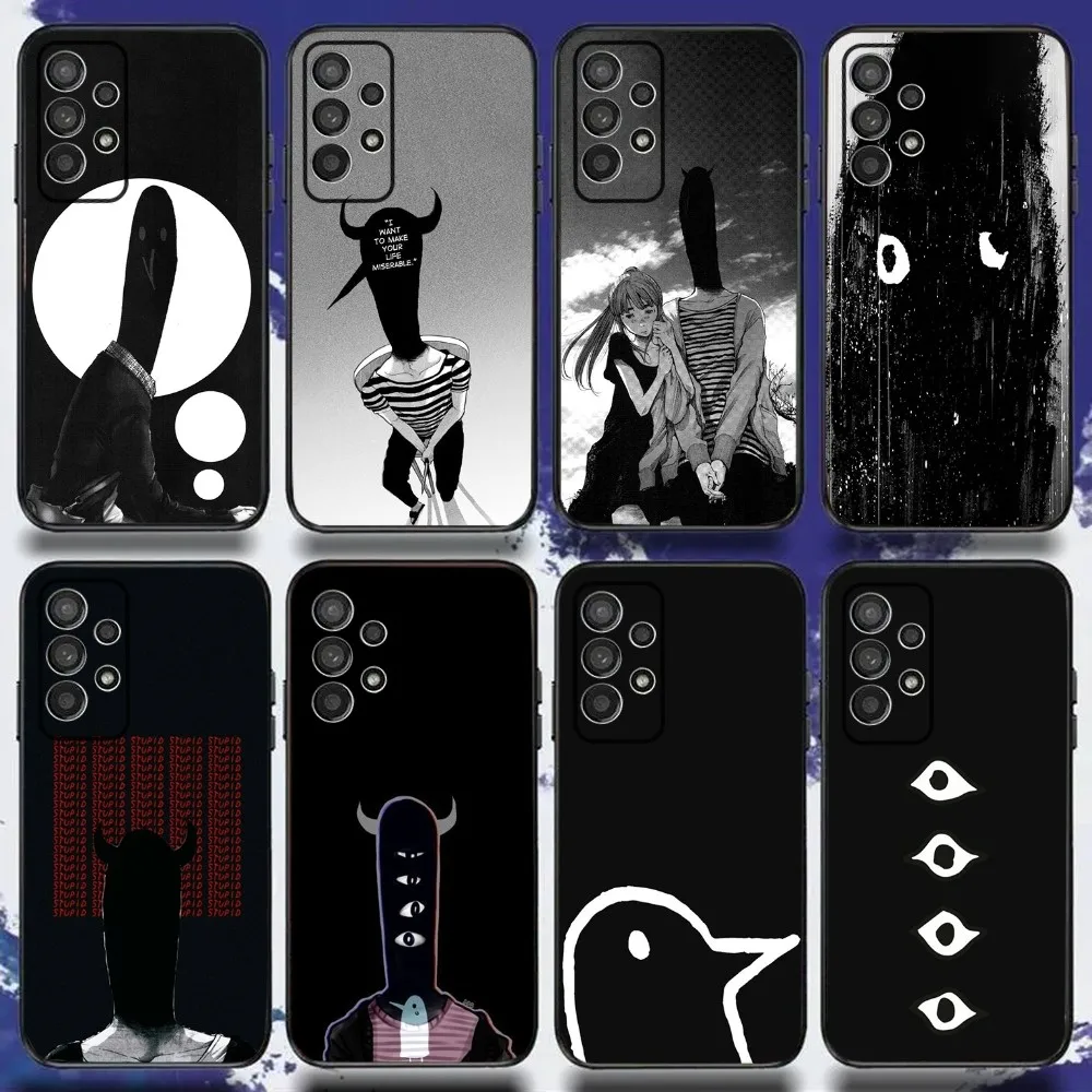 굿나잇 펀펀 휴대폰 케이스, 삼성 S24,S21,S22,S23,S30, 울트라, S20, 플러스, Fe, 라이트, 노트, 10,9,5G 용, 블랙 소프트 커버 