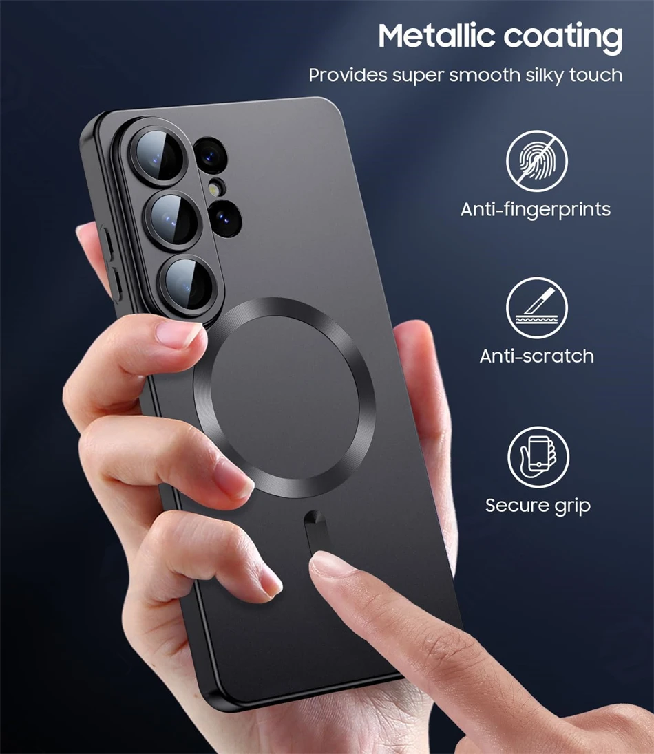Magnetic Matte TPU Shockproof Case with Soft Film