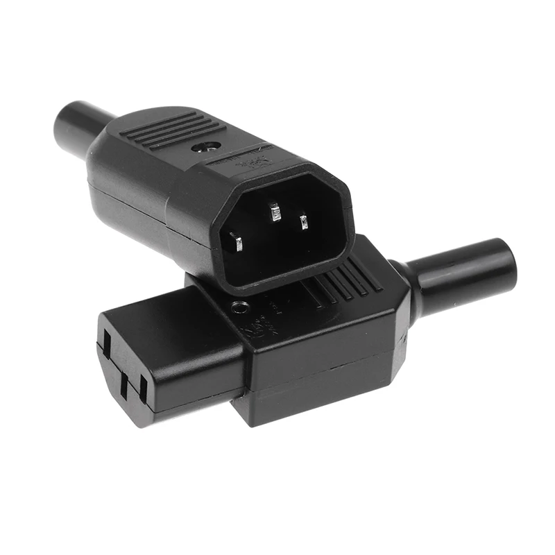 Power Cable 16A 250V IEC Straight Cable Plug Connector C13 C14 Female Male Plug Rewirable 3 Pin AC Socket Industrial
