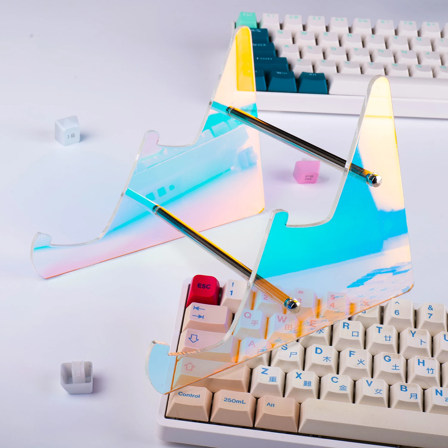 Keyboard Display Stand Stable Acrylic Transparent Single Layer for