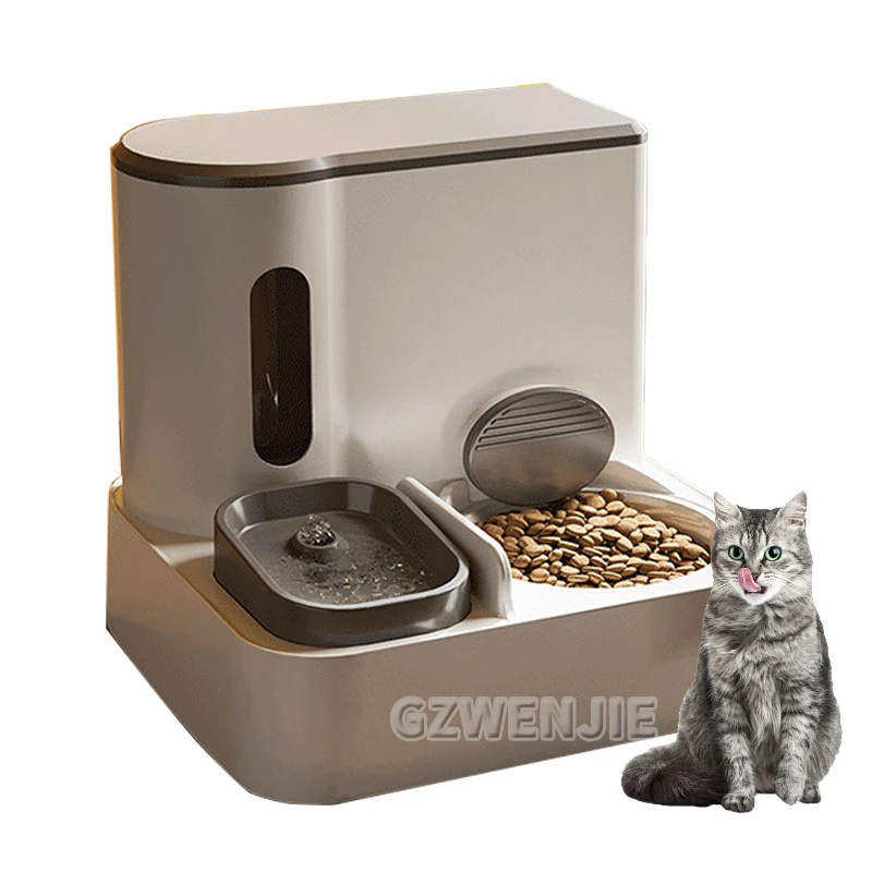 

3.8L Automatic Pet Feeder Large Capacity Cat Dog Food Dispenser For Pet Water Drinking Feeding Corner Food Dispenser Water Bowl