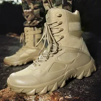 New Men Motorcycle Tactical Boots Work Army Desert Safety Climbing Hiking Shoes Anti-Slip Ultrallight Hunting Boots High Quality